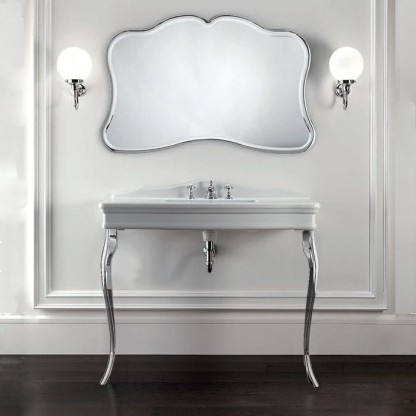 Devon&Devon Colette Декоративная структура 109х37см, с раковиной на 3 отв., напольный, цвет ножек: хром