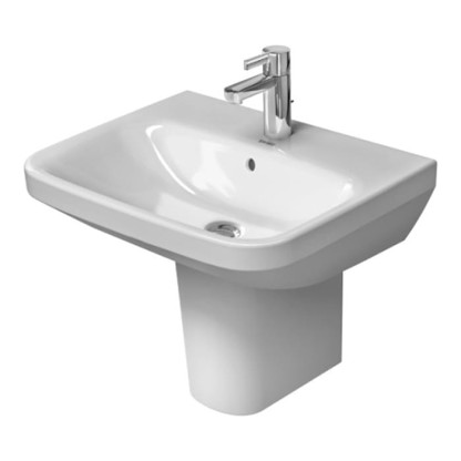 Duravit DuraStyle Раковина 60х44см., 1 отв., подвесная, с полупьедесталом, с переливом, цвет: белый