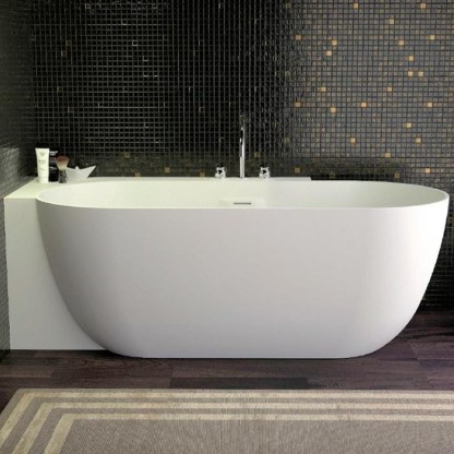 Knief Lotus Ванна 190х95х63см., отдельностоящая, Sx, из материала Stone, с переливом, цвет: белый матовый