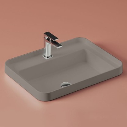 Artceram Fuori Scala Раковина 60х45 см, встраиваемая, с 1 отв.под смеситель,без перелива, цвет: tortora