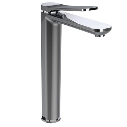 Bongio GIO2 Смеситель для раковины высокий 280 мм, 1 отв., излив 141 мм, с донным клапаном, цвет: хром