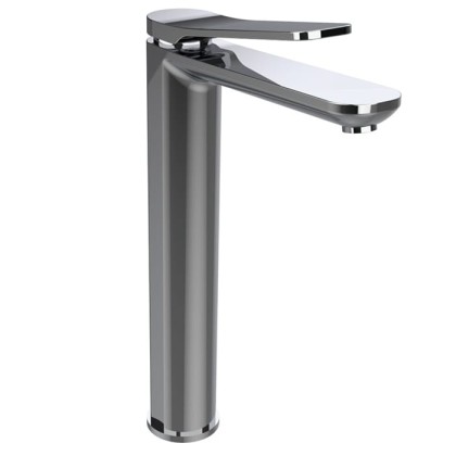 Bongio GIO2 Смеситель для раковины высокий 280 мм, 1 отв., излив 141 мм, с донным клапаном, цвет: хром