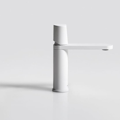 ANTONIO LUPI INDIGO Смеситель для раковины на 1 отверстие, излив 165 мм., цвет: белый матовый