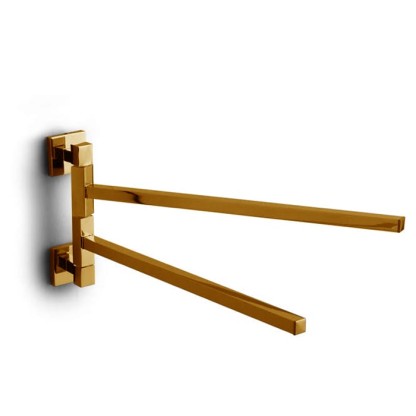 Bertocci Settecento Полотенцедержатель двойной 37см, подвесной, цвет: золото
