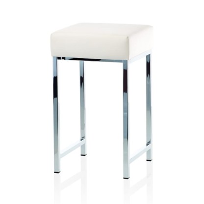 Decor Walther DW 64 Табурет 30x30x52cм, напольный, цвет: хром / белый