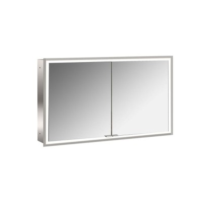 Emco Prime Зеркальный шкаф 120см., с подсветкой LED Facelift встраив. модель, 2-дверки, IP 20 задняя панель  цвет белый