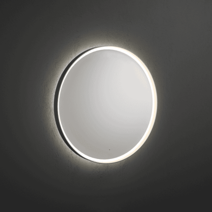 Burgbad Mya Зеркало с сенсорной подсветкой D90см,1 выкл., цвет: металлик