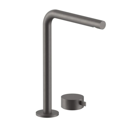 Fantini AF/21 Смеситель для раковины, 2 отв., высокий удлиненный излив: 19 см, цвет: Matt Gun Metal PVD