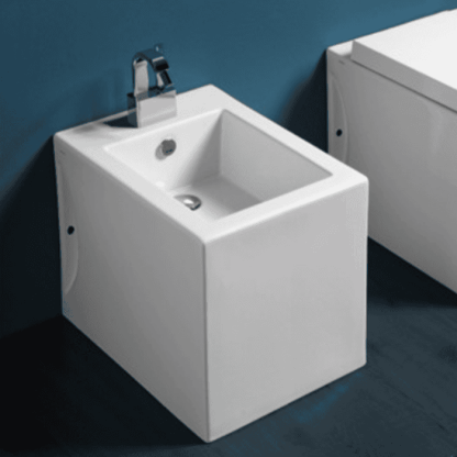 Simas Frozen Биде напольное с 1-м отверстием под смеситель 37.5х51см, цвет: белый