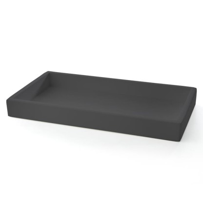 3SC Mood Black Лоток универсальный, настольный, композит Solid Surface, цвет: чёрный матовый