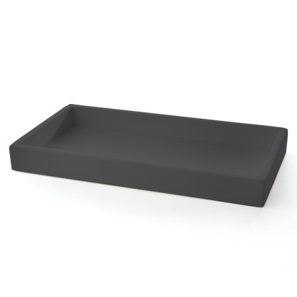 3SC Mood Black Лоток универсальный, настольный, композит Solid Surface, цвет: чёрный матовый