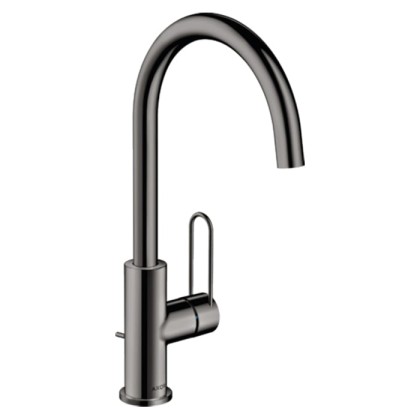 Axor Uno Смеситель для раковины 240, на 1 отв., высокий, цвет: полированный черный хром