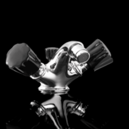 Devon&Devon Black Morris Смеситель для биде на 1 отв. с донным клапаном. ручки черные. цвет: хром