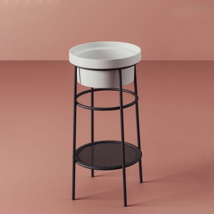 Artceram Fuori Scala Металическая структура ?38хh83см с раковиной, без отв., Fuori Scala ?41, напольная, цвет: черный матовый/белый глянцевый