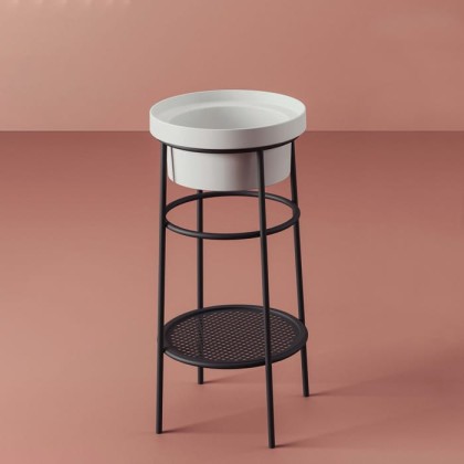 Artceram Fuori Scala Металическая структура ?38хh83см с раковиной, без отв., Fuori Scala ?41, напольная, цвет: черный матовый/белый глянцевый