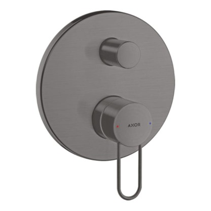 Axor Uno Смеситель для ванны, встраиваемый, с переключателем на 2 потока, цвет: шлифованный черный хром