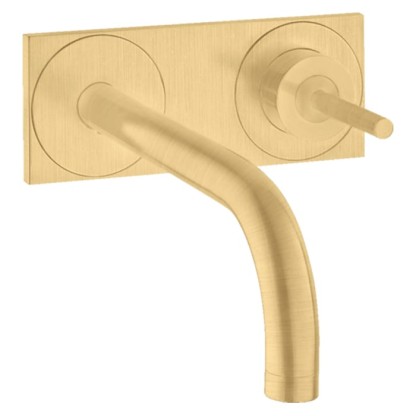 Axor Uno? Смеситель для раковины, встраиваемый, излив: 16.5см., с панелью, цвет: шлифованное золото