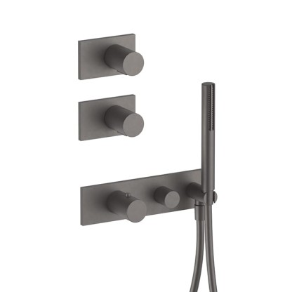 Fantini Milano Встраиваемый смеситель для душа, термостатический, цвет: Matt Gun Metal PVD