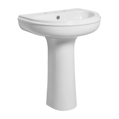 Azzurra Charme Раковина подвесная/или на колонну (пьедестал) 70x51xH19 см, с 3 отв., цвет: Bianco lucido