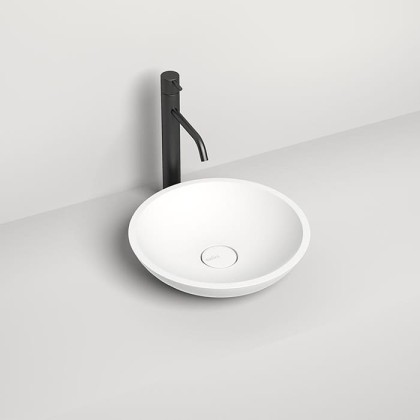 Salini Callista Раковина накладная 37х37х8.5cм, без отв., без перелива, S-Stone, цвет: белый матовый