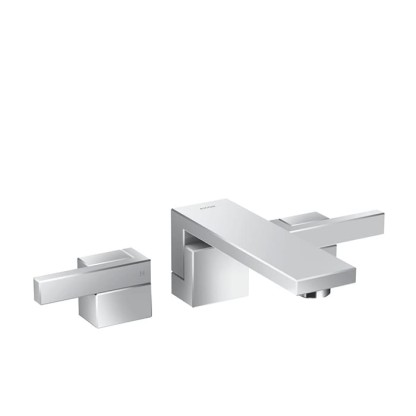 Axor Edge Смеситель для раковины, на 3 отв., с донным клапаном push/open, излив 190мм, цвет: хром