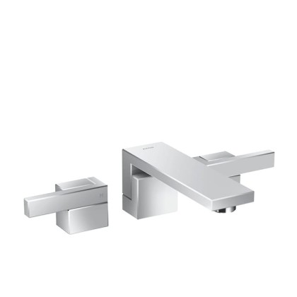 Axor Edge Смеситель для раковины, на 3 отв., с донным клапаном push/open, излив 190мм, цвет: хром