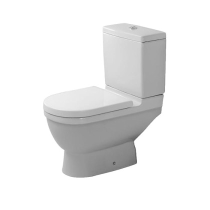 Duravit Starck 3 Унитаз моноблок 65.5х36см, с отдельным бачком с механизмом хром, включая крепление, слив универсальный, цвет: белый