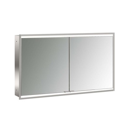 Emco Prime Зеркальный шкаф 120см., с подсветкой LED2 Facelift встраив. модель, 2-дверки, IP 20 задняя панель  цвет белый