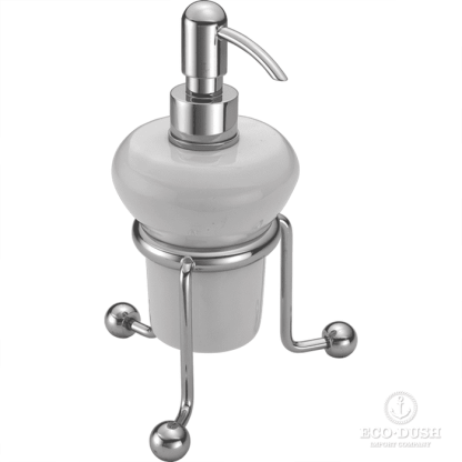 HUBER Croisette Дозатор настольный, цвет: хром/керамика