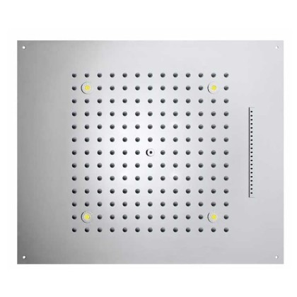 BOSSINI DREAM/2 Верхний душ 570 x 470 мм, с 4 LED RGB, 2 режима (дождь, водопад) блок питания/управления, Cromoterapia, цвет: хром