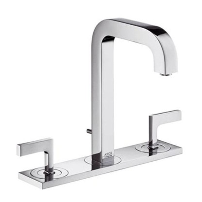 Axor Citterio, Смеситель для раковины 170,на 3 отверстия, с рычаговымирукоятками и изливом, цвет: хром