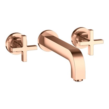Axor Citterio Смеситель для раковины 222, встраиваемый, излив: 22.2см., цвет: полированное красное золото