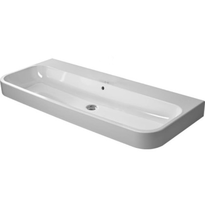 Duravit Happy D.2 Раковина 120x50.5 см, без отв., с переливом,  шлифованная, цвет: белый