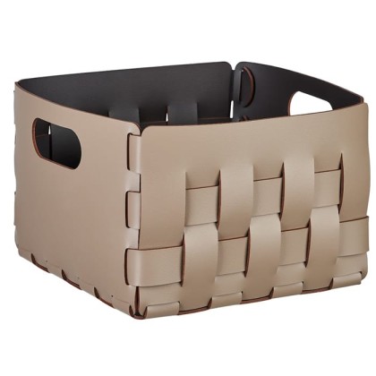 ADJ Корзинка Bottega, 25x25xH20 см., цвет: капучино/шоколад