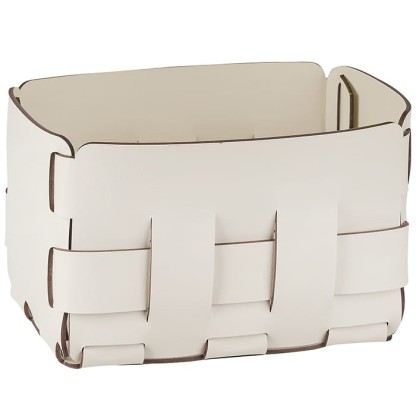 ADJ Корзинка Mini Bottega, 12x19xH13 см., цвет: белый/панна котта