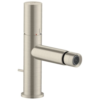 Axor Uno Смеситель для биде на 1 отв., однорычажный, с донным клапаном, цвет: шлифованный никель