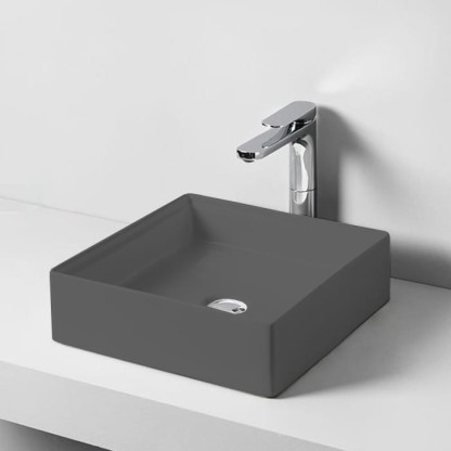 Artceram SCALINO Раковина 38х38 см, без отв., накладная, без слив-перелива, цвет: grigio oliva