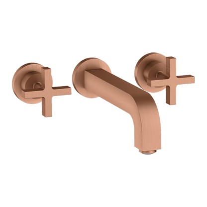 Axor Citterio Смеситель для раковины 222, встраиваемый, излив: 22.2см., цвет: шлифованное красное золото
