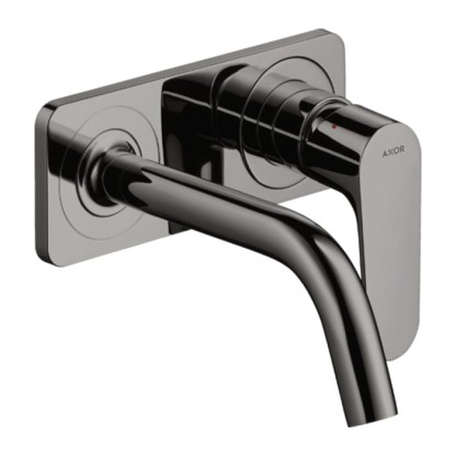 Axor Citterio M Смеситель для раковины, встраиваемый, излив: 16.7см., с панелью, цвет: полированный черный хром