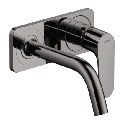 Axor Citterio M Смеситель для раковины, встраиваемый, излив: 16.7см., с панелью, цвет: полированный черный хром