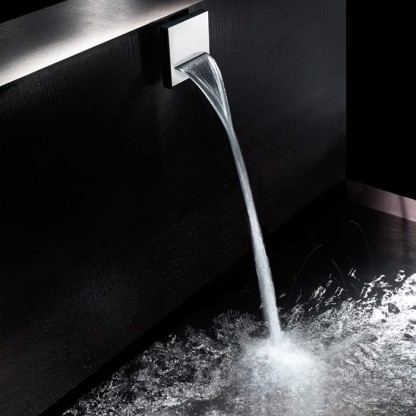 Bossini Bocca OLE' SQUARE Излив для душа, латунь каскадная струя 1/2, цвет: хром