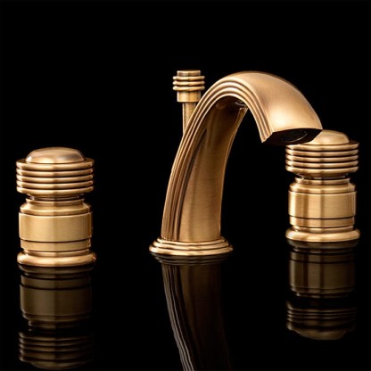 Devon&Devon Excelsior Royal Смеситель для раковины на три отверстия, цвет: античная латунь