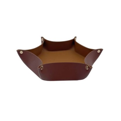 ADJ Мелочница, 15x18xH5 см., цвет: бордо/коньяк