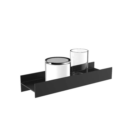 Emco Aura Стакан и дозатор для мыла, подвесные, цвет: черный