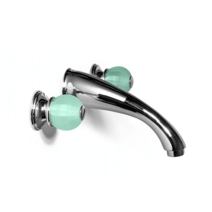 Bongio Rivoli Смеситель встраиваемый для раковины, 3 отв., цвет: хром/Emerald 07