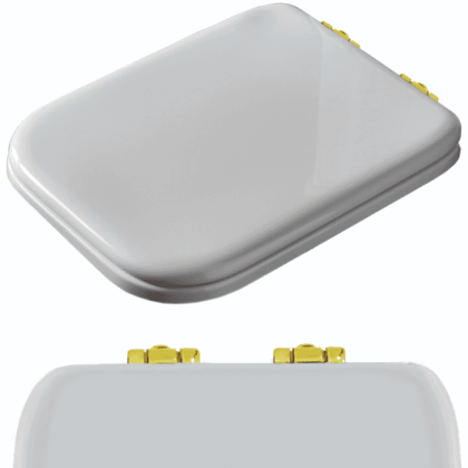 KERASAN Waldorf запчасть - комплект шарниров (микролифт) для сидения 418701/418740, цвет золото