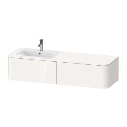 Duravit Happy D.2 Plus Тумба подвесная 160x55x35.4см, с раковиной и 2 ящиками, SX, цвет: белый глянцевый