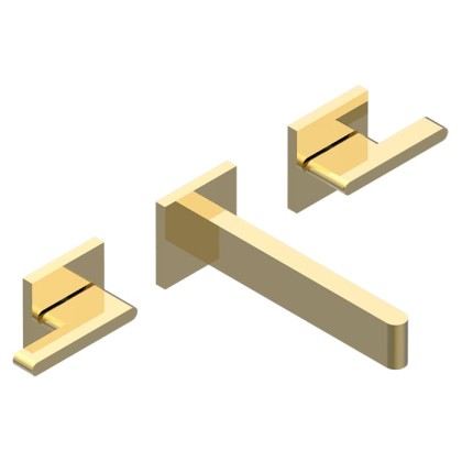 THG ICON-X METAL ? MANETTES Смеситель для раковины, настенный, цвет: полированное золото