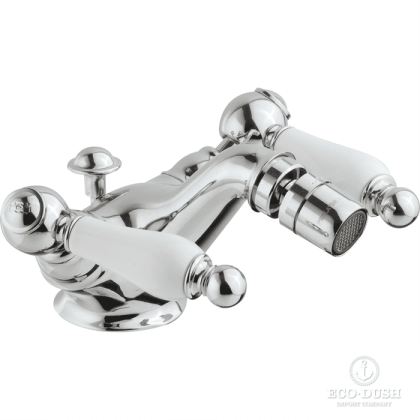 CISAL Arcana Toscana Смеситель двухвентильный для биде на 1 отверстие с донным клапаном, цвет: хром