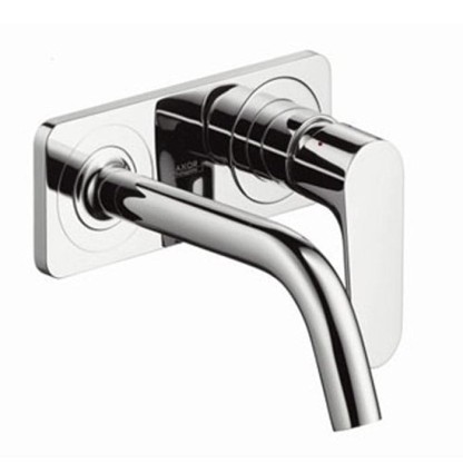 Axor Citterio M, Смеситель для раковины, однорычажный, с панелью и изливом 167 мм, настенный монтаж, СМ, внешняя часть, цвет: хром